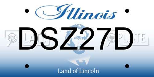 DSZ27D Illinois License Plate