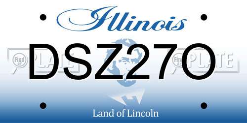 DSZ27O Illinois License Plate
