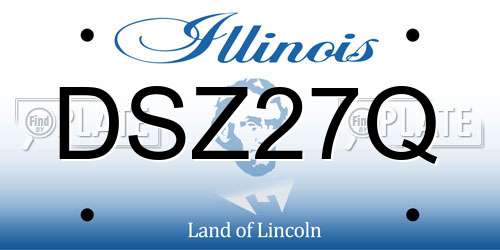 DSZ27Q Illinois License Plate
