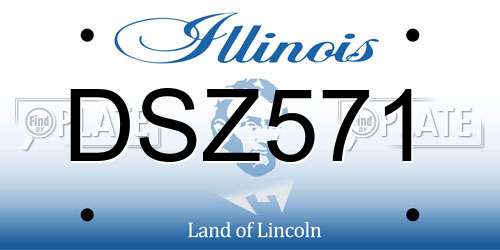 DSZ571 Illinois License Plate