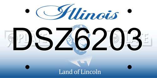 DSZ6203 Illinois License Plate