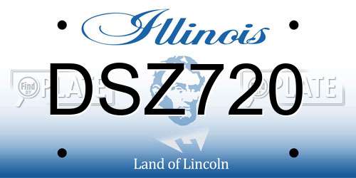 DSZ720 Illinois License Plate