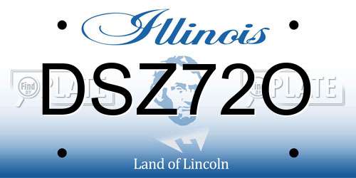 DSZ72O Illinois License Plate