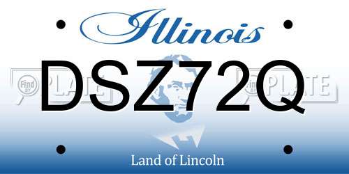 DSZ72Q Illinois License Plate