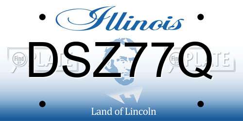 DSZ77Q Illinois License Plate