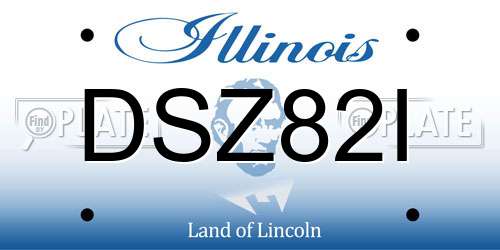 DSZ82I Illinois License Plate