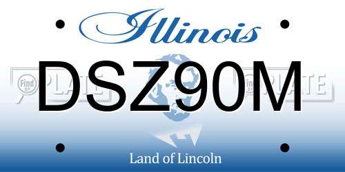DSZ90M Illinois License Plate