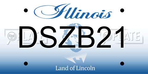 DSZB21 Illinois License Plate