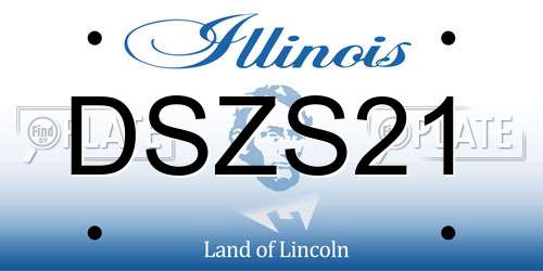DSZS21 Illinois License Plate