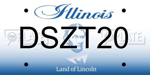 DSZT20 Illinois License Plate