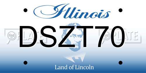 DSZT70 Illinois License Plate