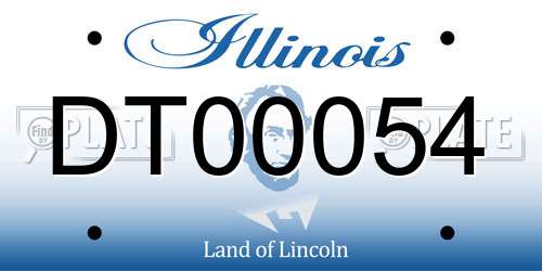 DT00054 Illinois License Plate