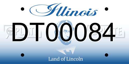 DT00084 Illinois License Plate