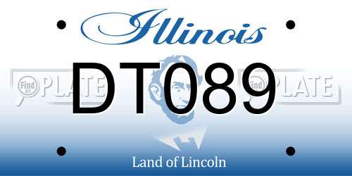 DT089 Illinois License Plate