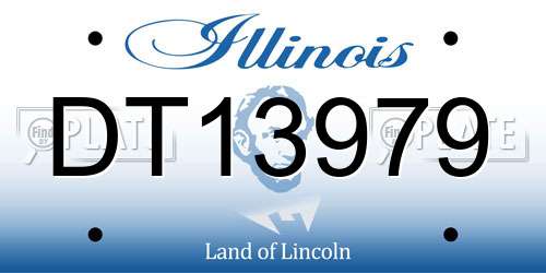 DT13979 Illinois License Plate