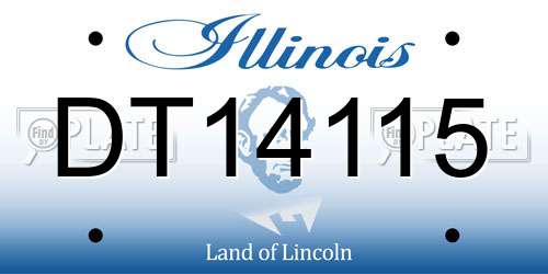 DT14115 Illinois License Plate