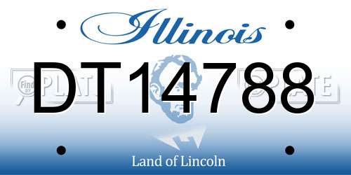 DT14788 Illinois License Plate