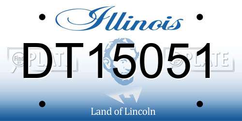 DT15051 Illinois License Plate