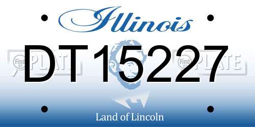DT15227 Illinois License Plate