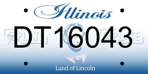 DT16043 Illinois License Plate