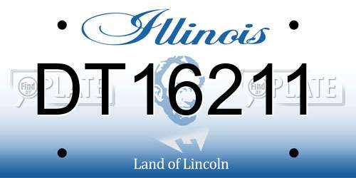 DT16211 Illinois License Plate