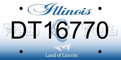 DT16770 Illinois License Plate