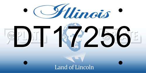 DT17256 Illinois License Plate