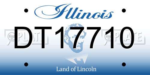 DT17710 Illinois License Plate