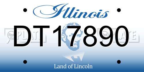 DT17890 Illinois License Plate
