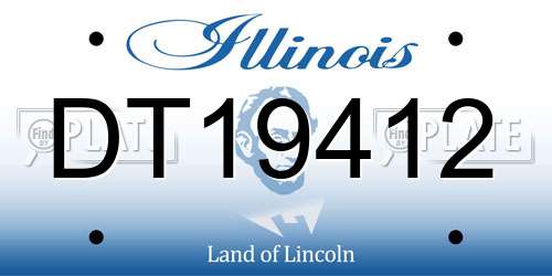 DT19412 Illinois License Plate