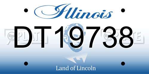 DT19738 Illinois License Plate
