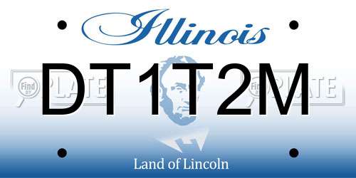 DT1T2M Illinois License Plate