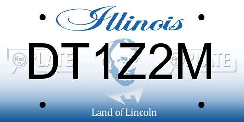 DT1Z2M Illinois License Plate