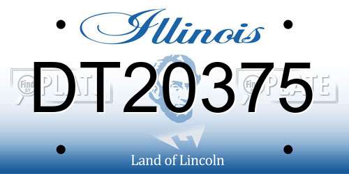 DT20375 Illinois License Plate