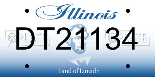 DT21134 Illinois License Plate