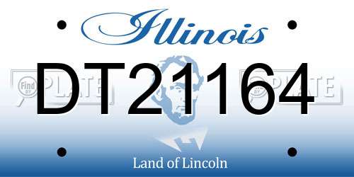 DT21164 Illinois License Plate