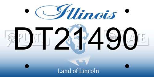 DT21490 Illinois License Plate