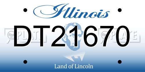 DT21670 Illinois License Plate