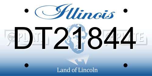 DT21844 Illinois License Plate