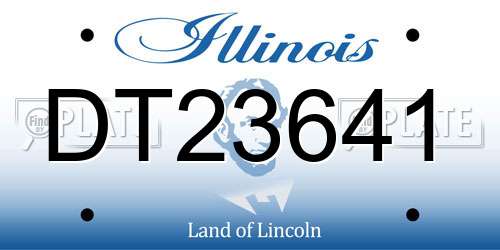 DT23641 Illinois License Plate