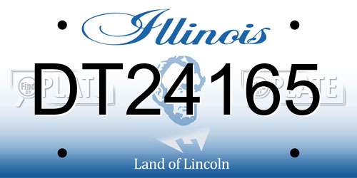 DT24165 Illinois License Plate