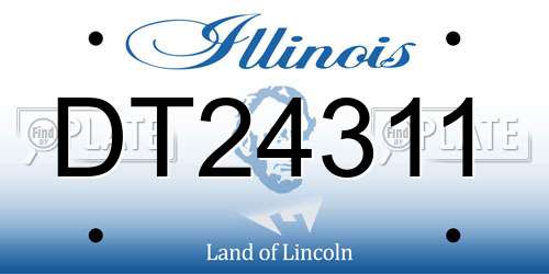 DT24311 Illinois License Plate