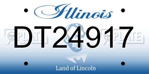 DT24917 Illinois License Plate