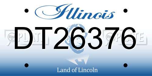 DT26376 Illinois License Plate
