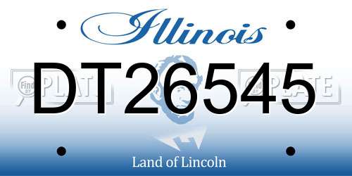 DT26545 Illinois License Plate