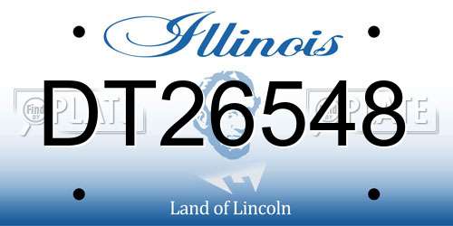 DT26548 Illinois License Plate