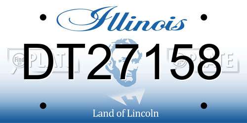 DT27158 Illinois License Plate