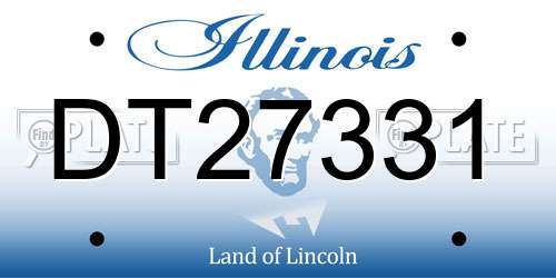DT27331 Illinois License Plate