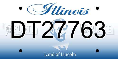 DT27763 Illinois License Plate