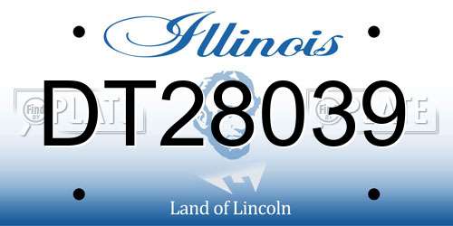 DT28039 Illinois License Plate